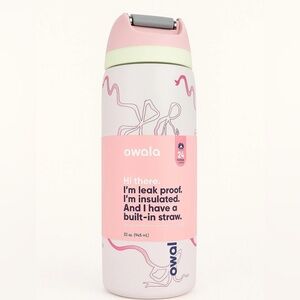 Owala urban outfitters ribbon White Bow Insulated Water Bottle freesip 🎀